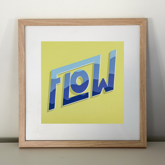 "FLOW" 8x8 print