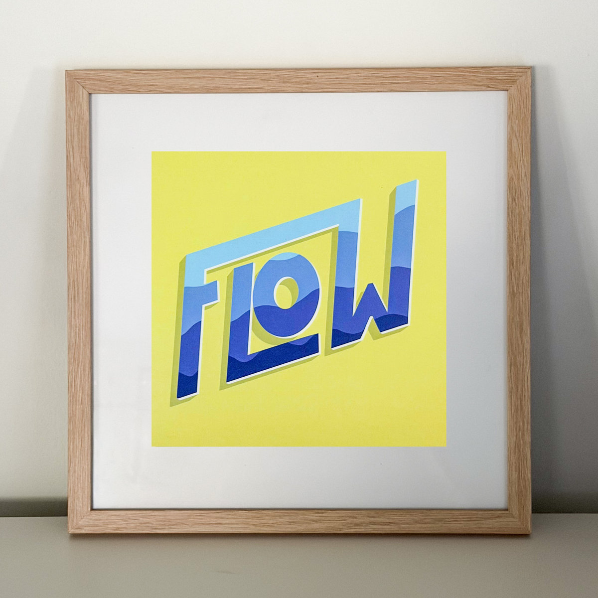 "FLOW" 8x8 print