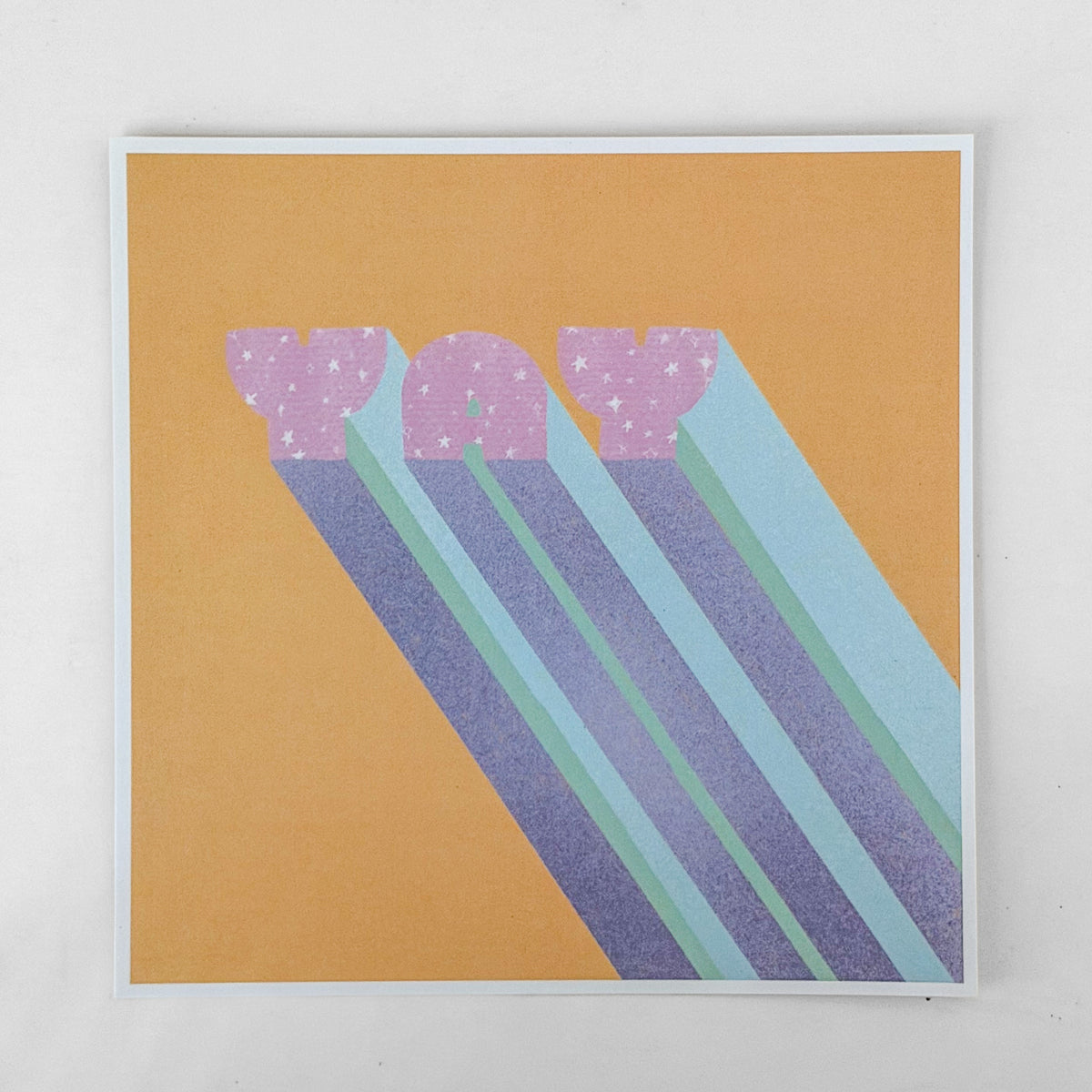 "YAY" 8x8 print